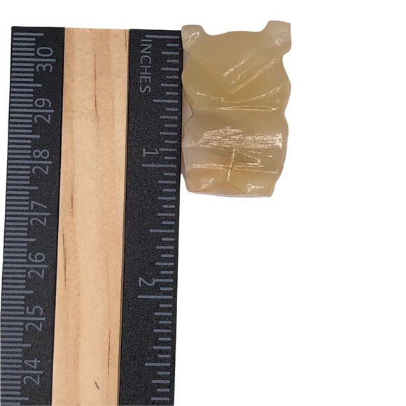 Miniature Hand Carved Onyx Owl Figurine Trinket Zuni Fetish Stone Bird 1.25” - Picture 3 of 3